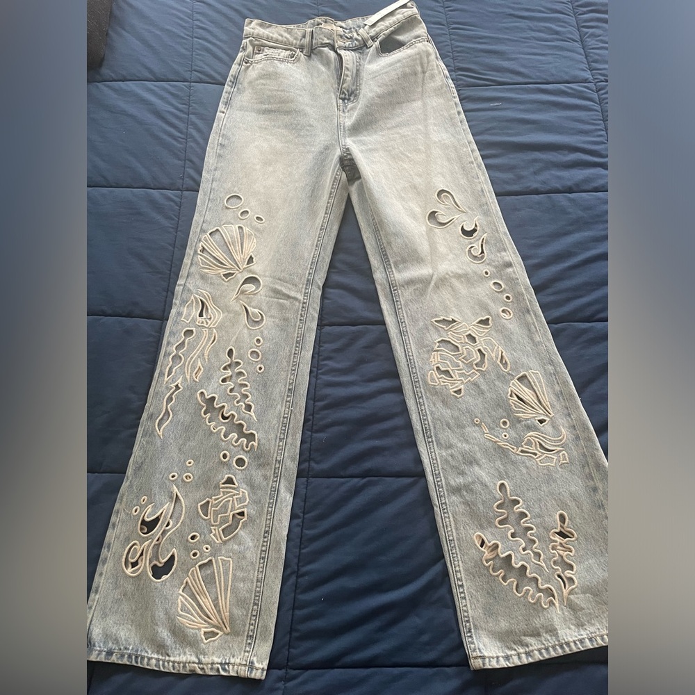BDG High-Waisted Flare Jean - Cutout Seascape